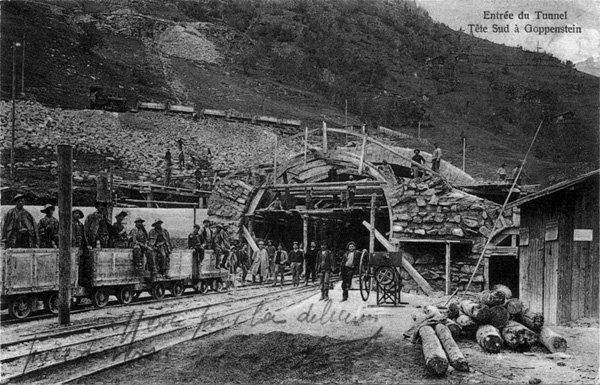 Lötschbergtunnel, Kehrtunnelbau Blausee-Mitholz